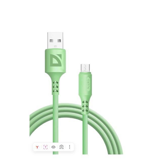 Кабель Defender F207 Micro, USB 2.0 AM — micro-USB BM, 1 м, 2.4 А