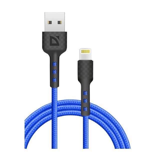 Кабель Defender F181, USB 2.0 (AM) — Lightning (M), 1 м, 2,4 А