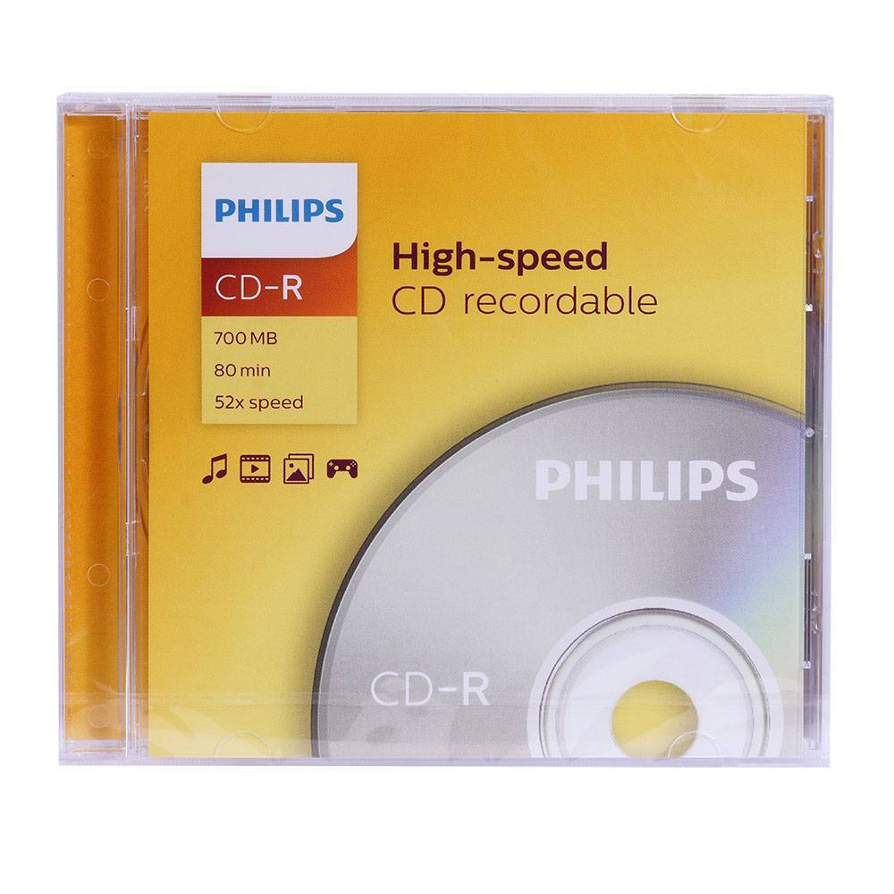 Диск CD-R Philips CR7D5SF01/97, 700 МБ, 52x, Slim Case