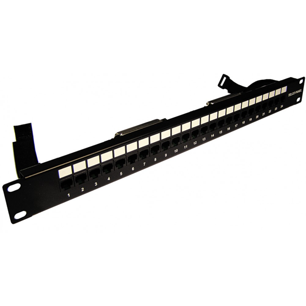Патч-панель LANMASTER TWT-PP24TLC-1236, 19", 1U, 24 порта RJ-45