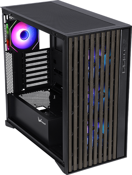 Корпус Formula TimberLine T0 Black, ATX, wood+plastic front, USB3.0×2, FRGB