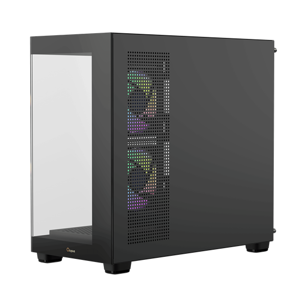 Корпус Ocypus Gamma C52 BK ARGB, MicroATX, 3×120 мм ARGB, USB 3.0