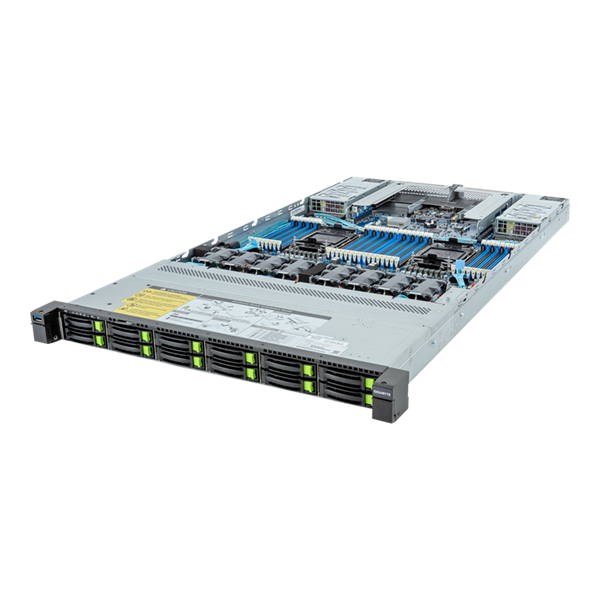 Серверная платформа GIGABYTE R183-S96-AAV1, 1U, 2xIntel, 12xSFF, 32xDIMM