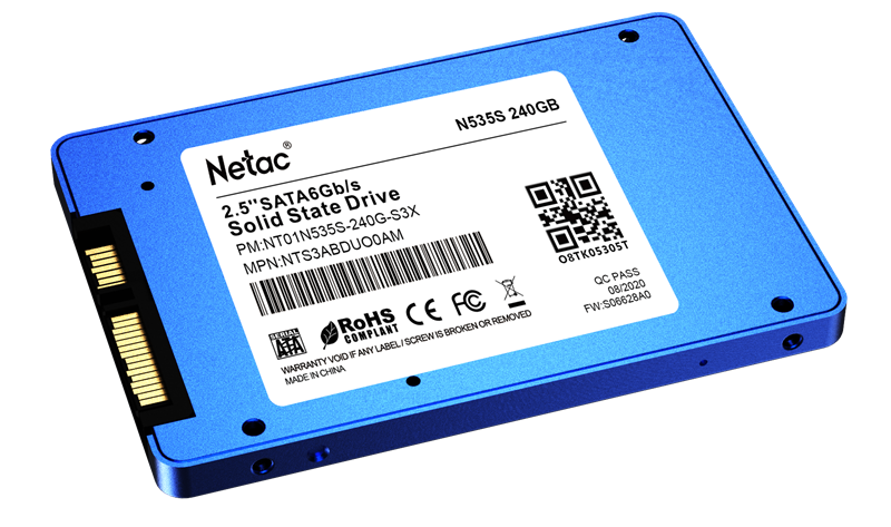 SSD NETAC NT01N535S-240G-S3X, N535S, 240GB, SATA III, 2.5"