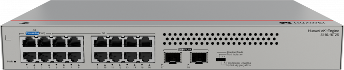 Коммутатор Huawei 98012200, 16×1GbE, 2×SFP, безвентиляторный