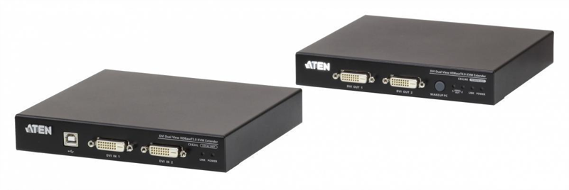 Удлинитель KVM ATEN CE624-AT-G, USB 2×DVI+Audio+RS232, 100 м